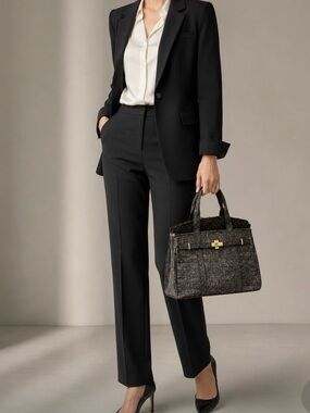Boatkin Black Denim with Rhinestone Canvas Tote Bag~ Solid Color Carryall
